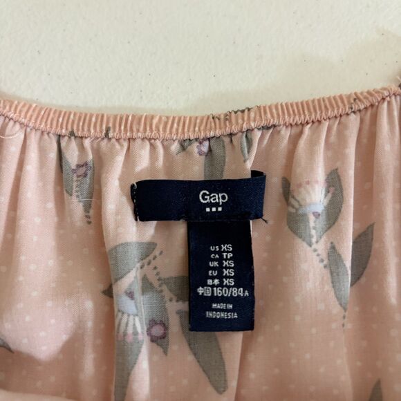 Gap Dress Women's XS Pink Printed Floral Lightweight Sheath Round Neck - Picture 6 of 8